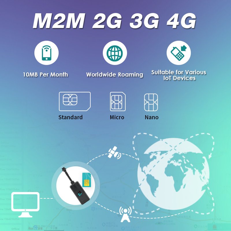 Daovay Gps M2M 2G/3G/4G Iot Sim Card International Sim Card Used On Gps Car Tracker